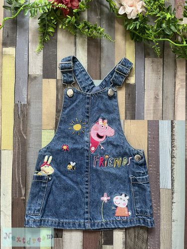 F&F Peppa Pig kantáros farmer ruha